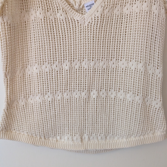 Melrose & Market Womens XL Crochet Knit Tank Top Boho Hippie Festival Cottage - Picture 2 of 6